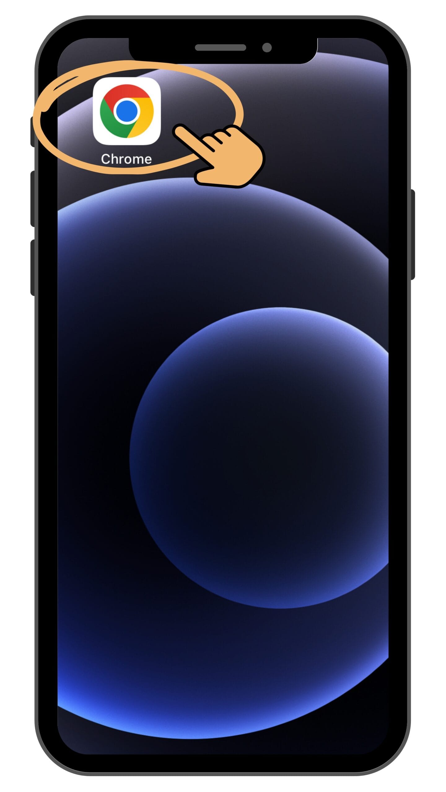 Chrome-Browser-App auf dem Smartphone öffnen