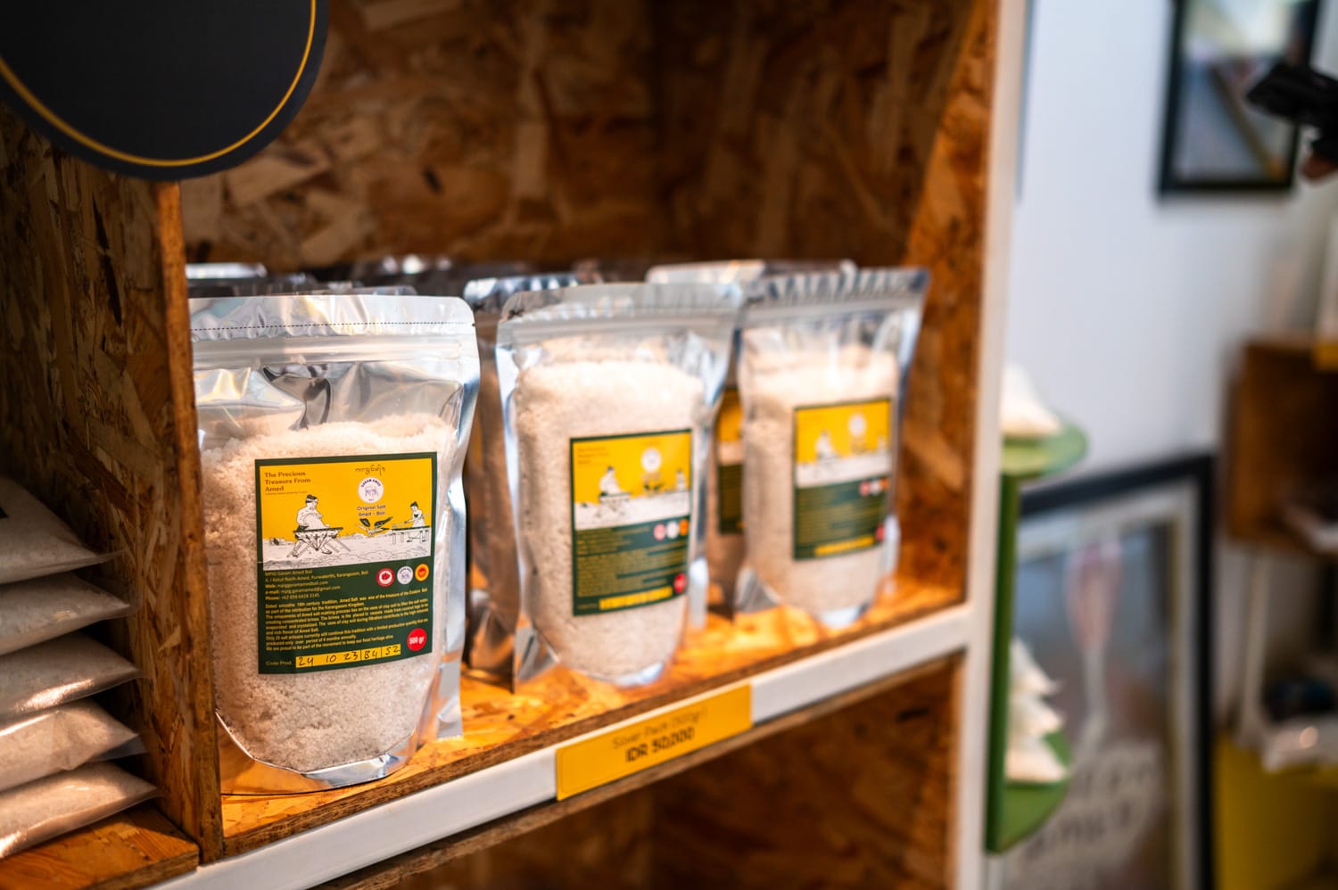 Lokal produziertes Salz im Shop des Amed Salt Center