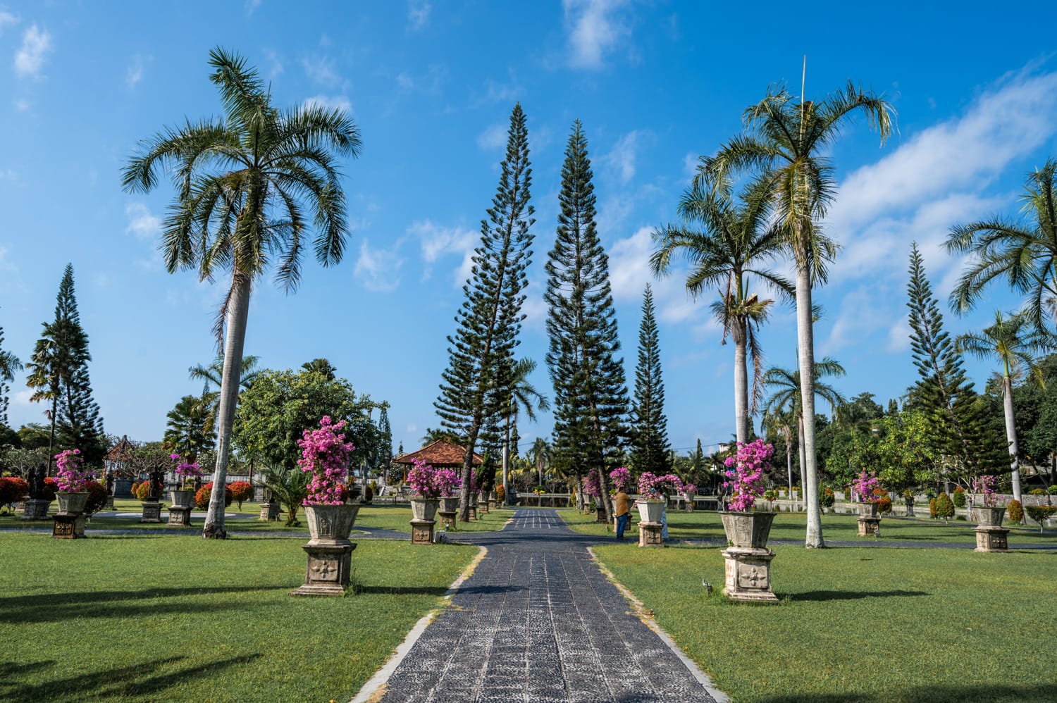 Garten des Taman Ujung in Karangasem auf Bali