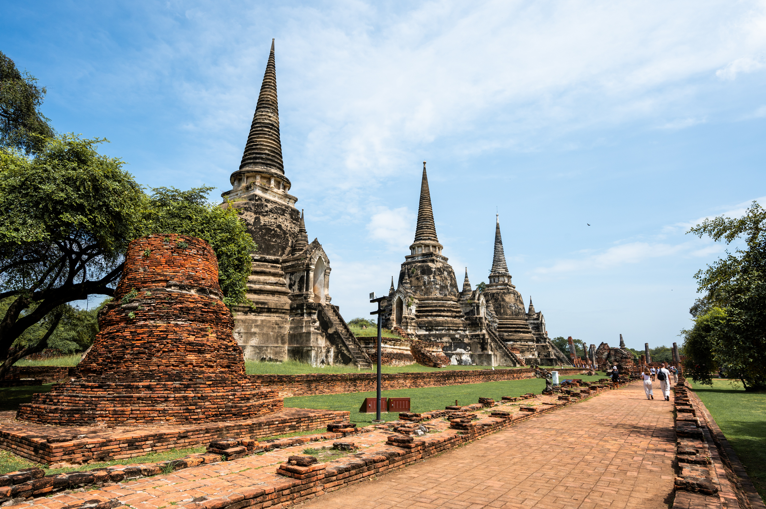 Ayutthaya (49) drei chedis im Wat Phra Si Sanphet
