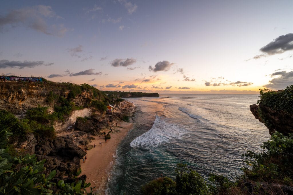 Balangan Beach kurz vor Sonnenuntergang