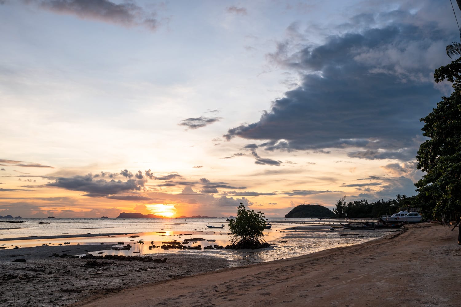 Bang Makham Beach Sonnenuntergang Sonnenuntergang am Bang Makham Beach auf Koh Samui