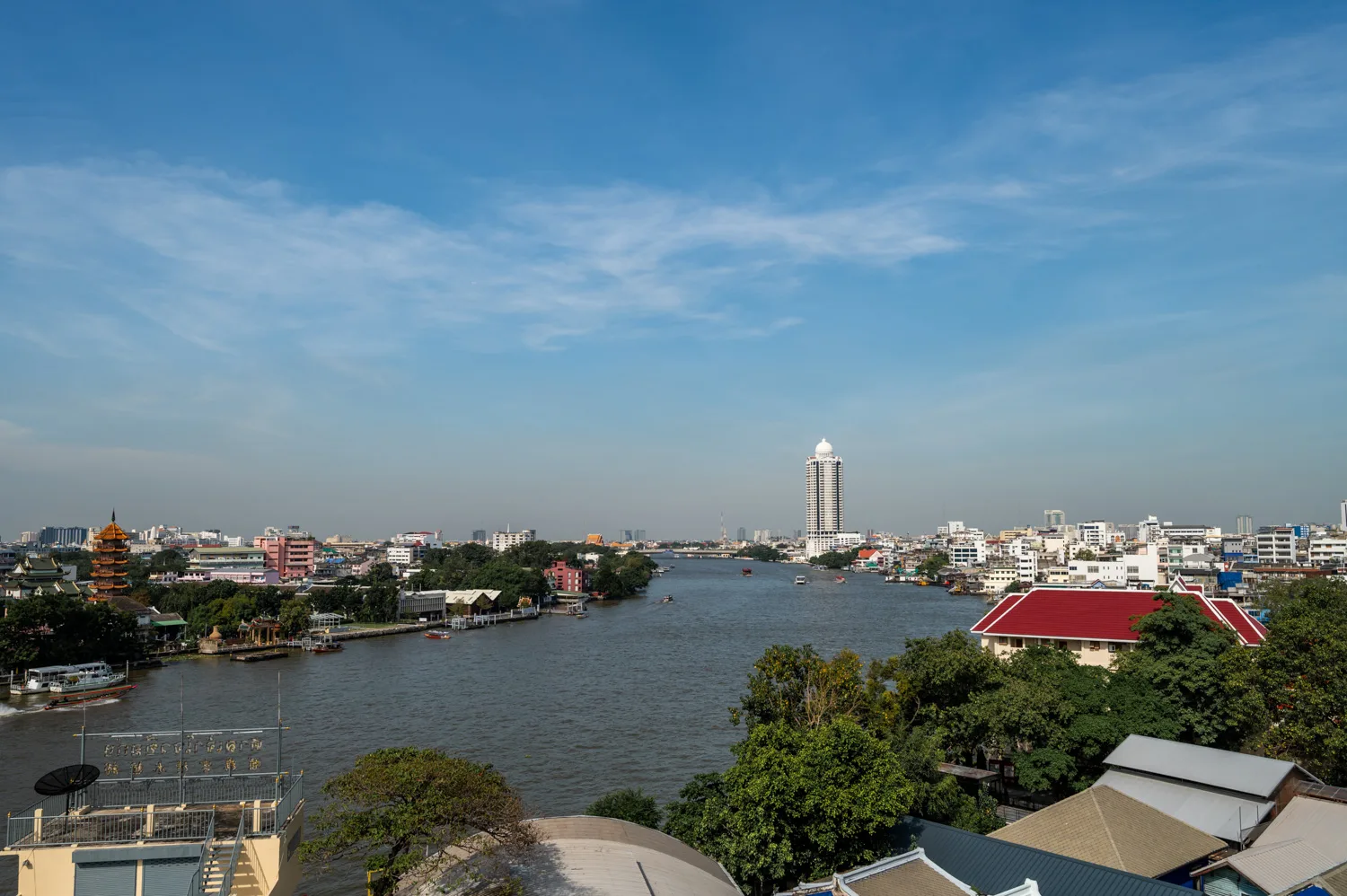 Ausblick von der River View Residence in Talat Noi