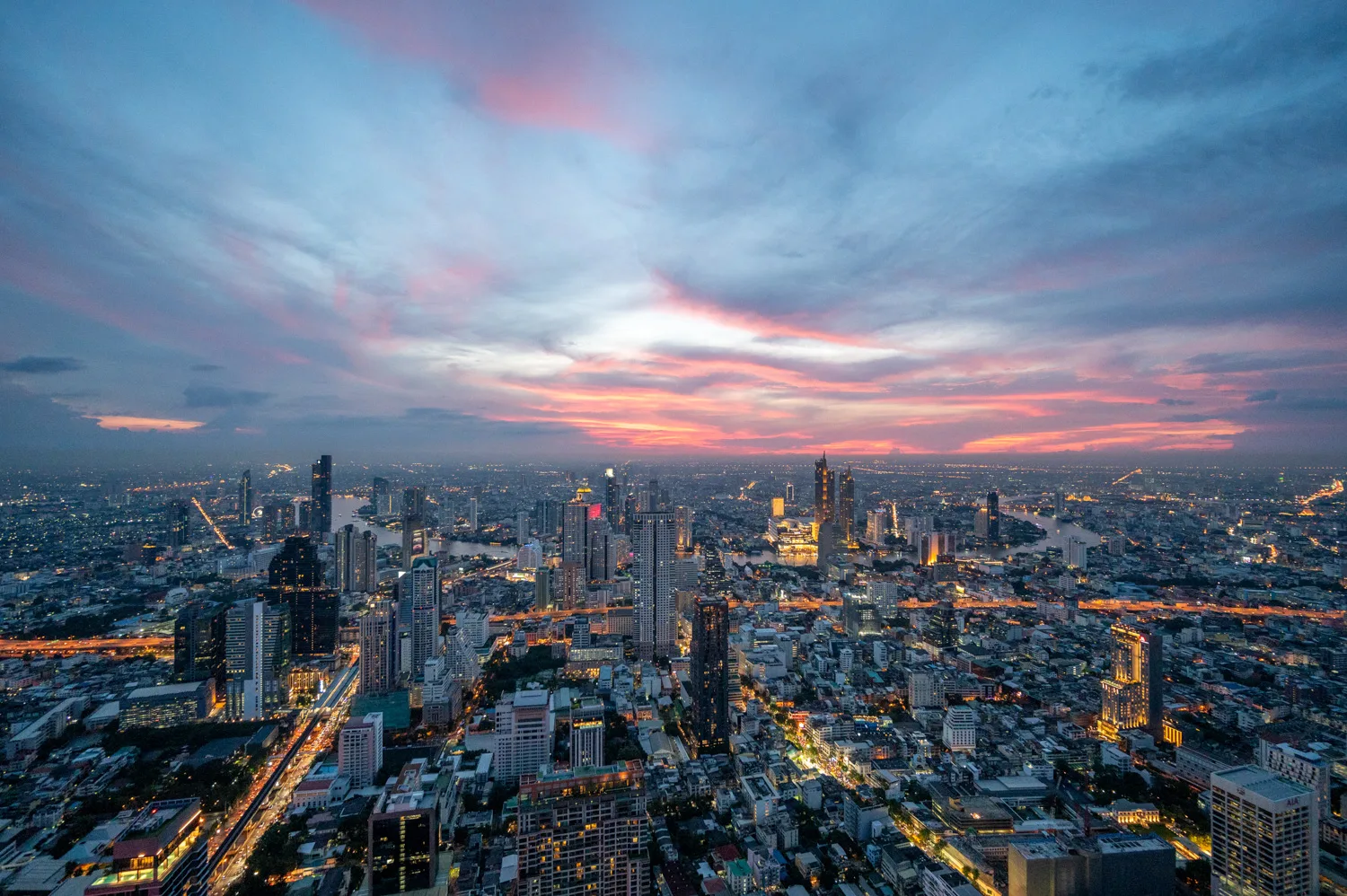 Ausblick über Sathorn in Bangkok