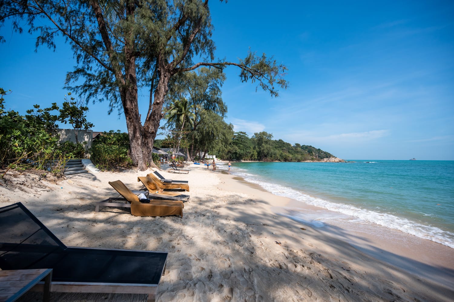 Choeong Mon Beach (2) Sonnenliegen am Choeng Mon Beach auf Koh Samui