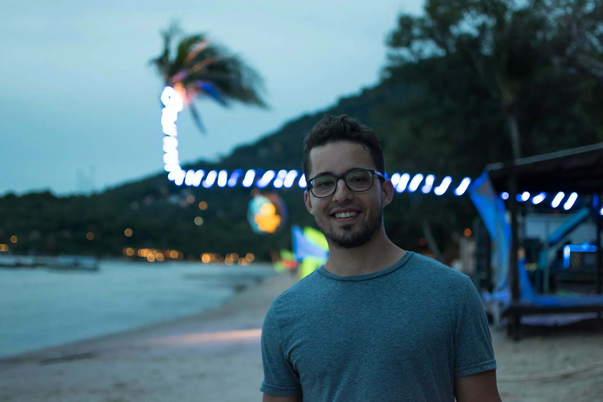 Nils Alexander Kemna am Abend am Sairee Beach