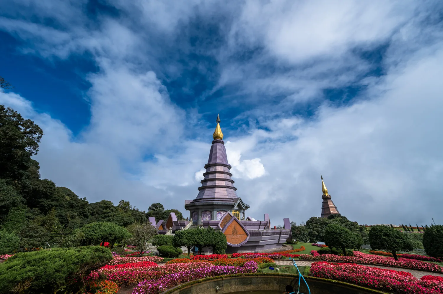 Königliche Zwillingspagoden im Doi Inthanon Nationalpark