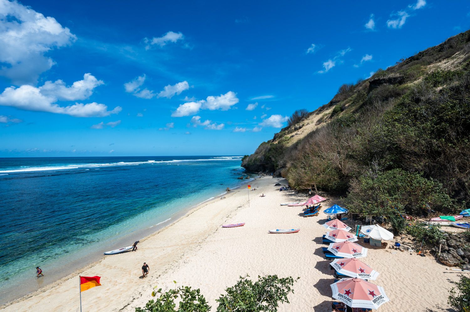 Gunung Payung Beach Uluwatu Hotels Ausblick über den malerischen aber abgelegenen Gunung Payung Beach