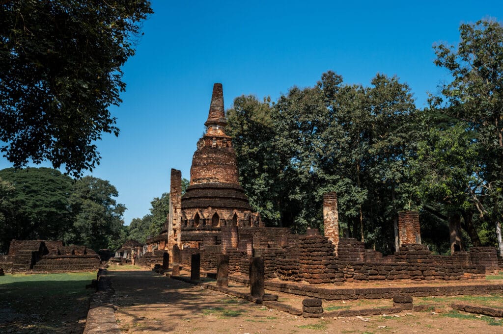 Chedi des Wat Phra Kaeo im Geschichtspark Kamphaeng Phet