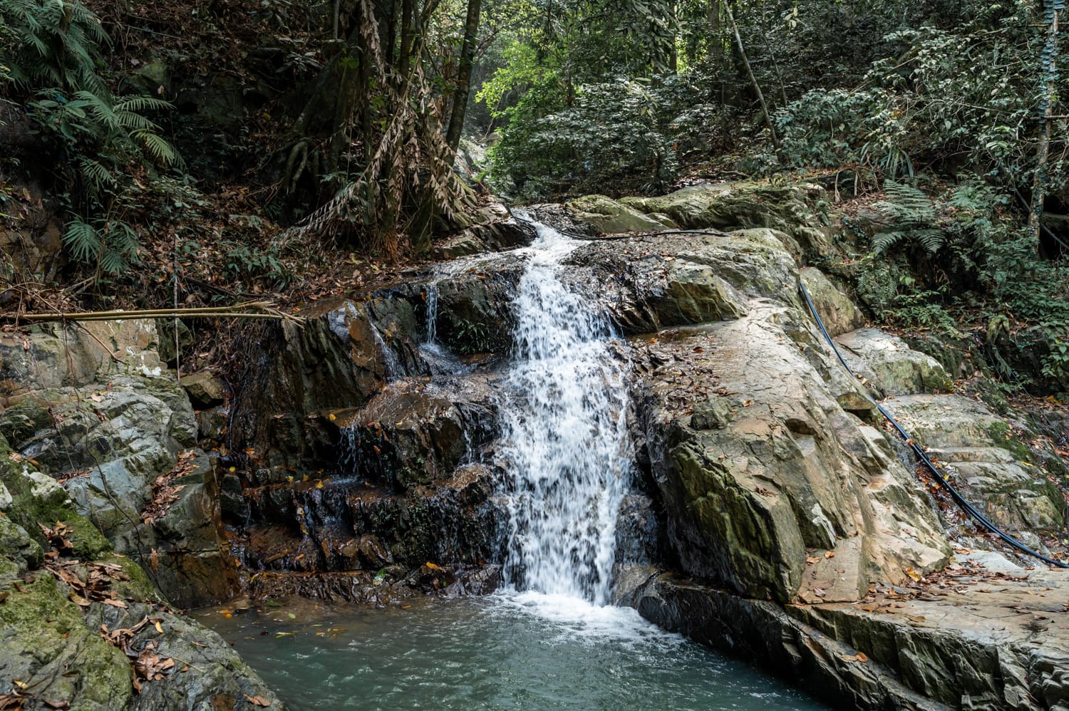 Khun Si Waterfall Koh Samui Kleines Becken am Khun Si Waterfall auf Koh Samui