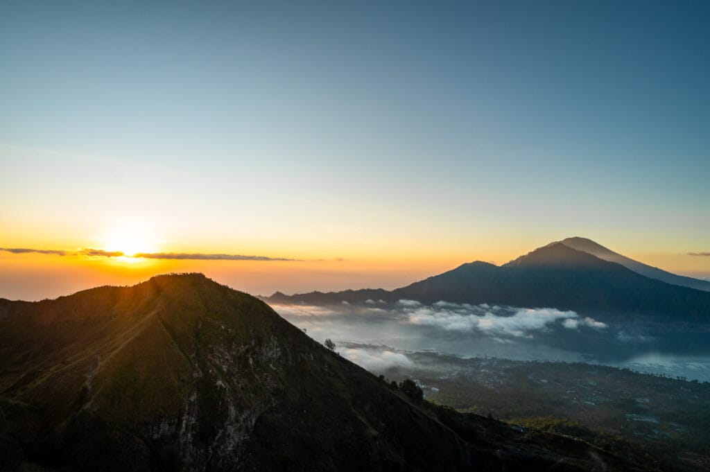 Sonnenaufgang auf dem Mount Batur