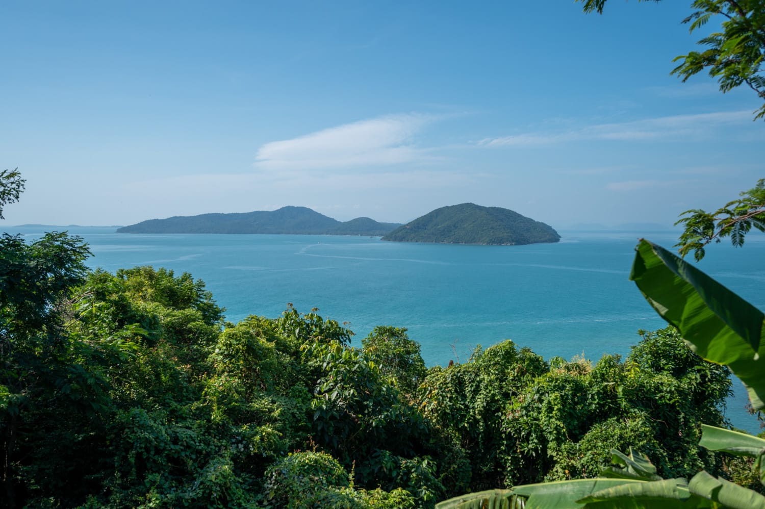 Ausblick auf Ko Taen und Ko Mat Sum vor der Küste von Koh Samui