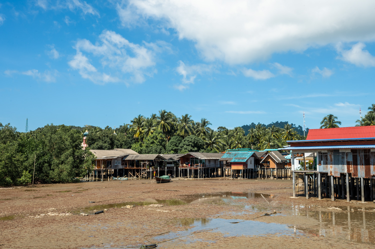 Koh Libong (19) Stelzenhäuser im Baan Libong