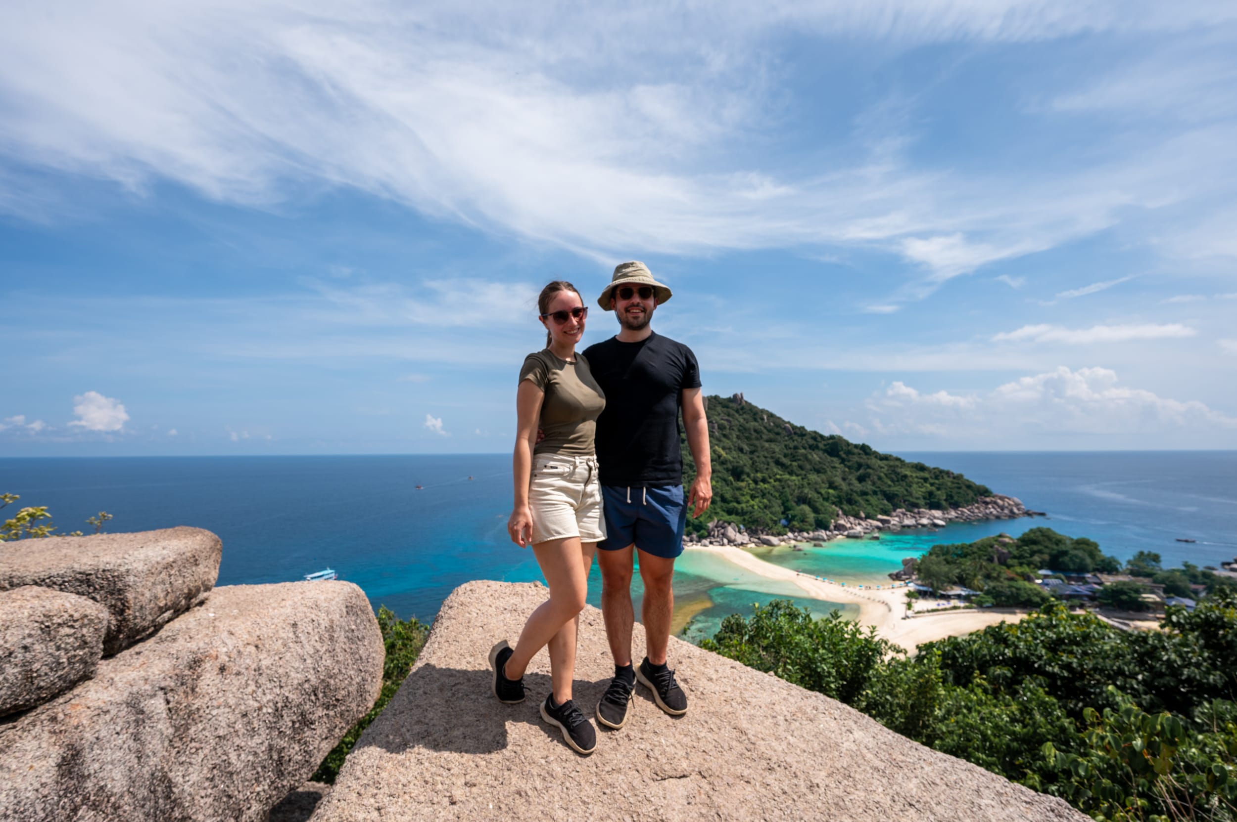 Nils Alexander Kemna und Vanessa Mosch am Koh Nang Yuang Viewpoint bei Koh Tao