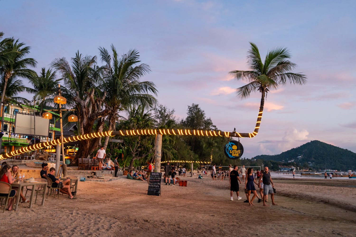Koh Tao Hotels (5) Sairee Beach zum Sonnenuntergang