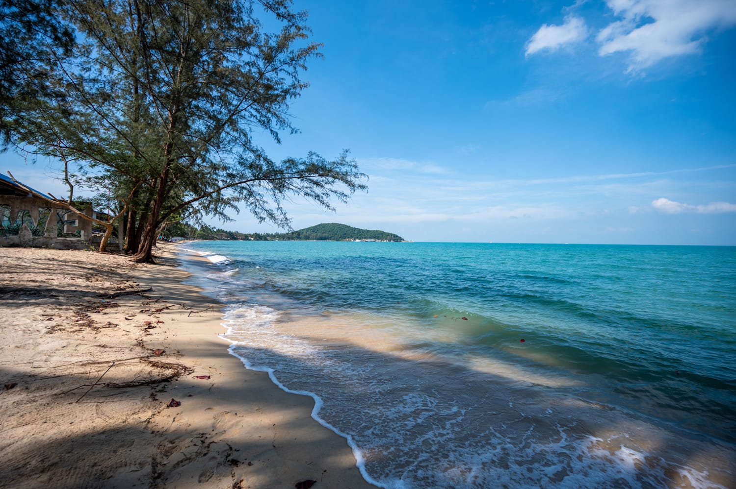 Natien Beach (2) Flaches Wasser am nordöstlichen Ende des Natien Beach auf Koh Samui