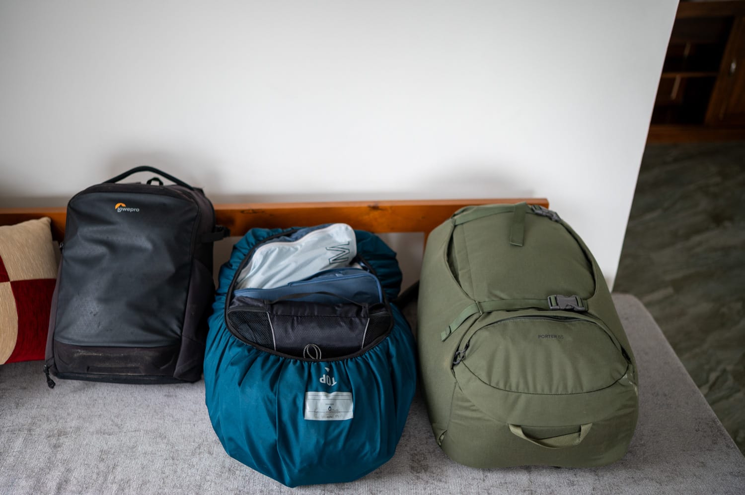 Rucksäcke und Packwürfel für Bali