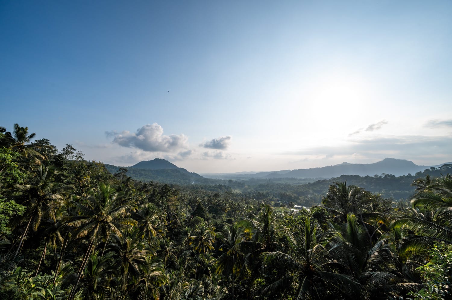 Ausblick von der Terrasse am Gembleng Waterfall in Sidemen auf Bali