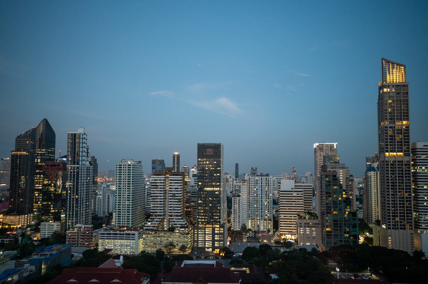 bangkok skybar ausblick Ausblick von einer Skybar in Bangkok