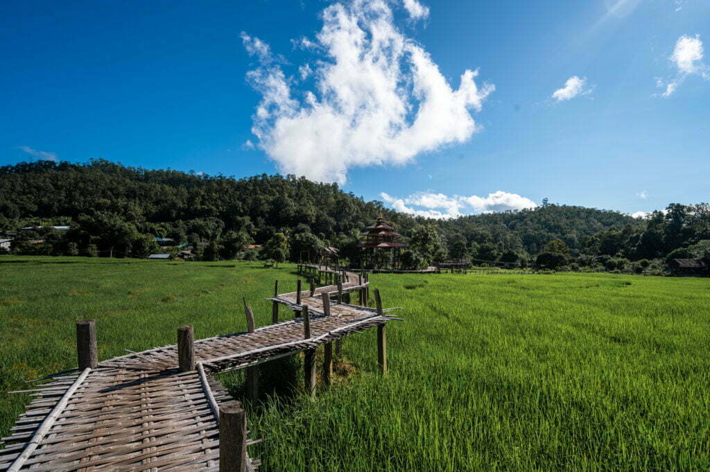 bambusbrücke in mae hong son