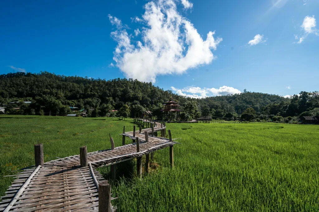 bambusbrücke in mae hong son
