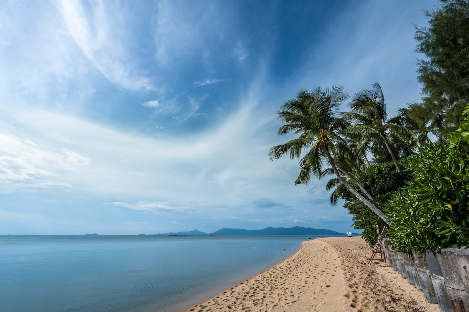 W Beach Koh Samui (2) Schmaler westlicher Abschnitt des W-Beach auf Koh Samui