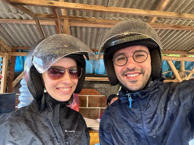 Wir beide auf einer Tour von Canggu nach Norden
