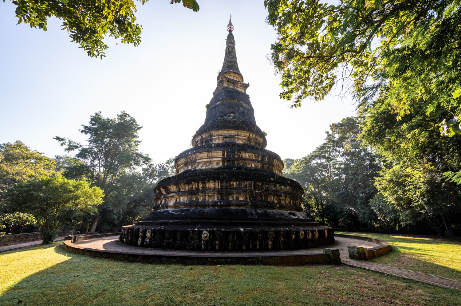 Chedi auf dem Wat Umong in Chiang Mai