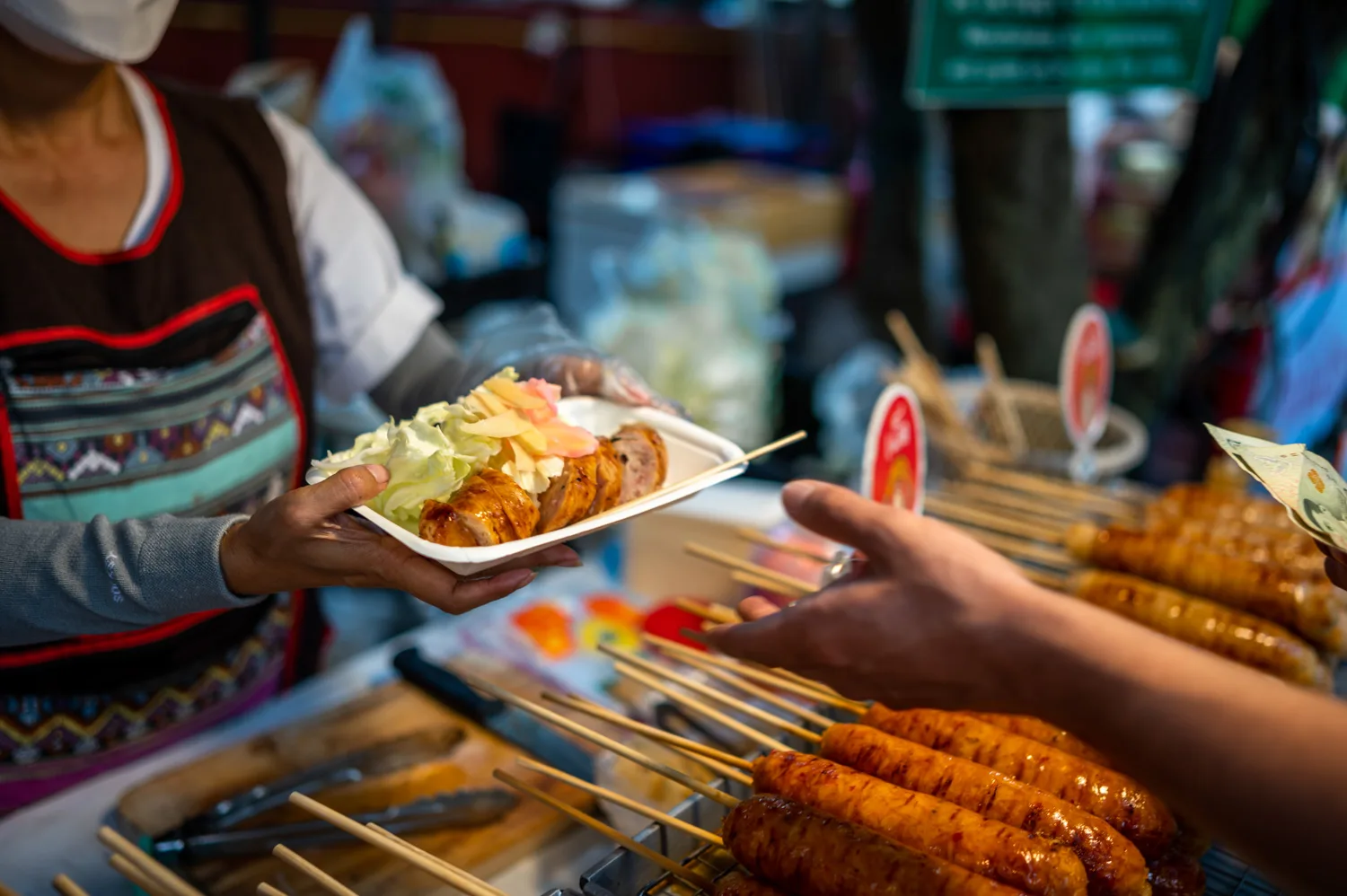 chiang mai (9) Streetfod am Markt entlang des Khlong Mae Kha in Chiang Mai