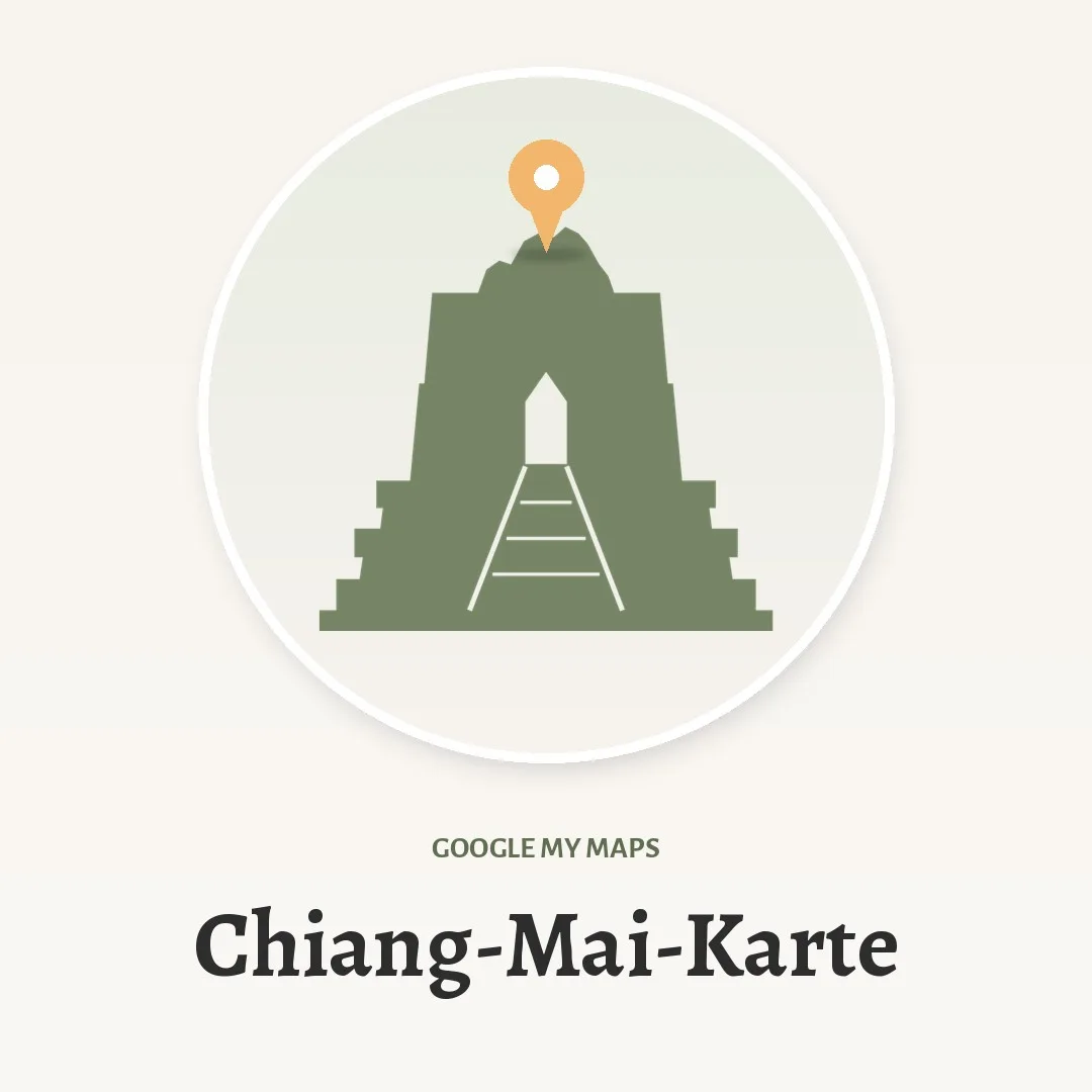 chiang-mai-karte-produktbild-v2c Chiang-Mai-Karte – Wat-Chedi-Luang-Silhouette als AlexAsia-Markenzeichen für die Google My Map mit 250+ Spots