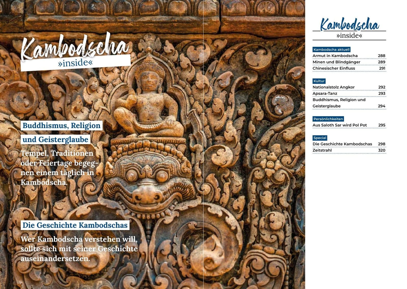 Doppelseite Kapitelauftakt Kambodscha inside aus dem Kambodscha-Reiseführer von AlexAsia