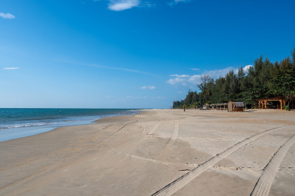 Das nördliche Ende des Strandes