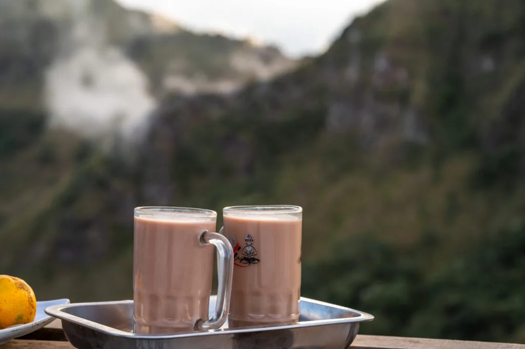 Kakao auf dem Gipfel des Mount Batur