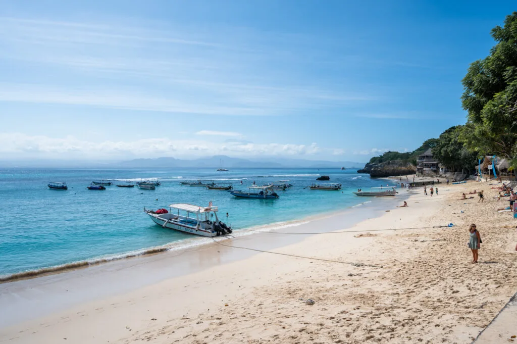 Blick von der Mushroom Bay in Richtung Bali