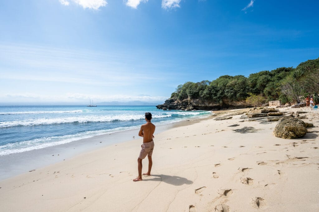 Urlauber am wenig besuchten Hidden Beach
