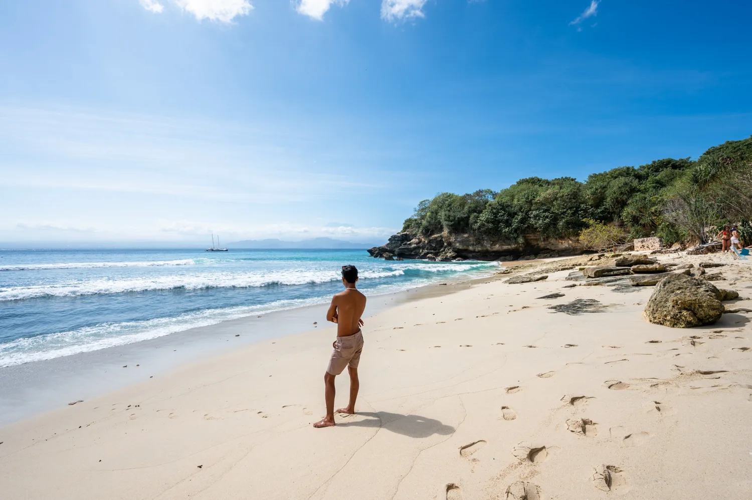 nusa lembongan strände (14) Urlauber am wenig besuchten Hidden Beach