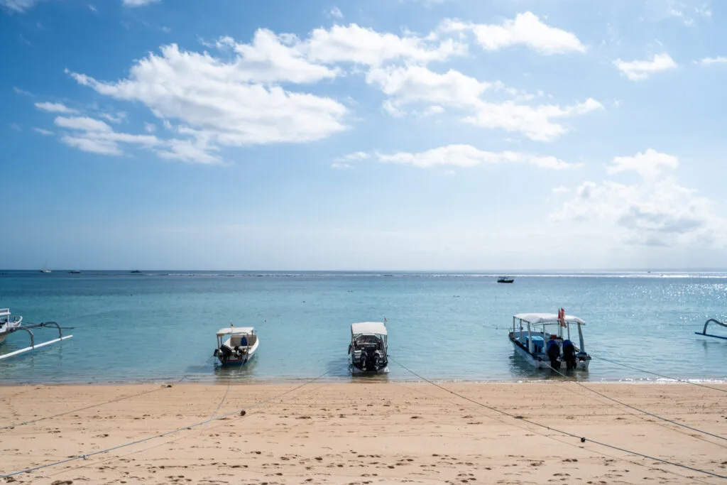 Boote am Jungutbatu Beach