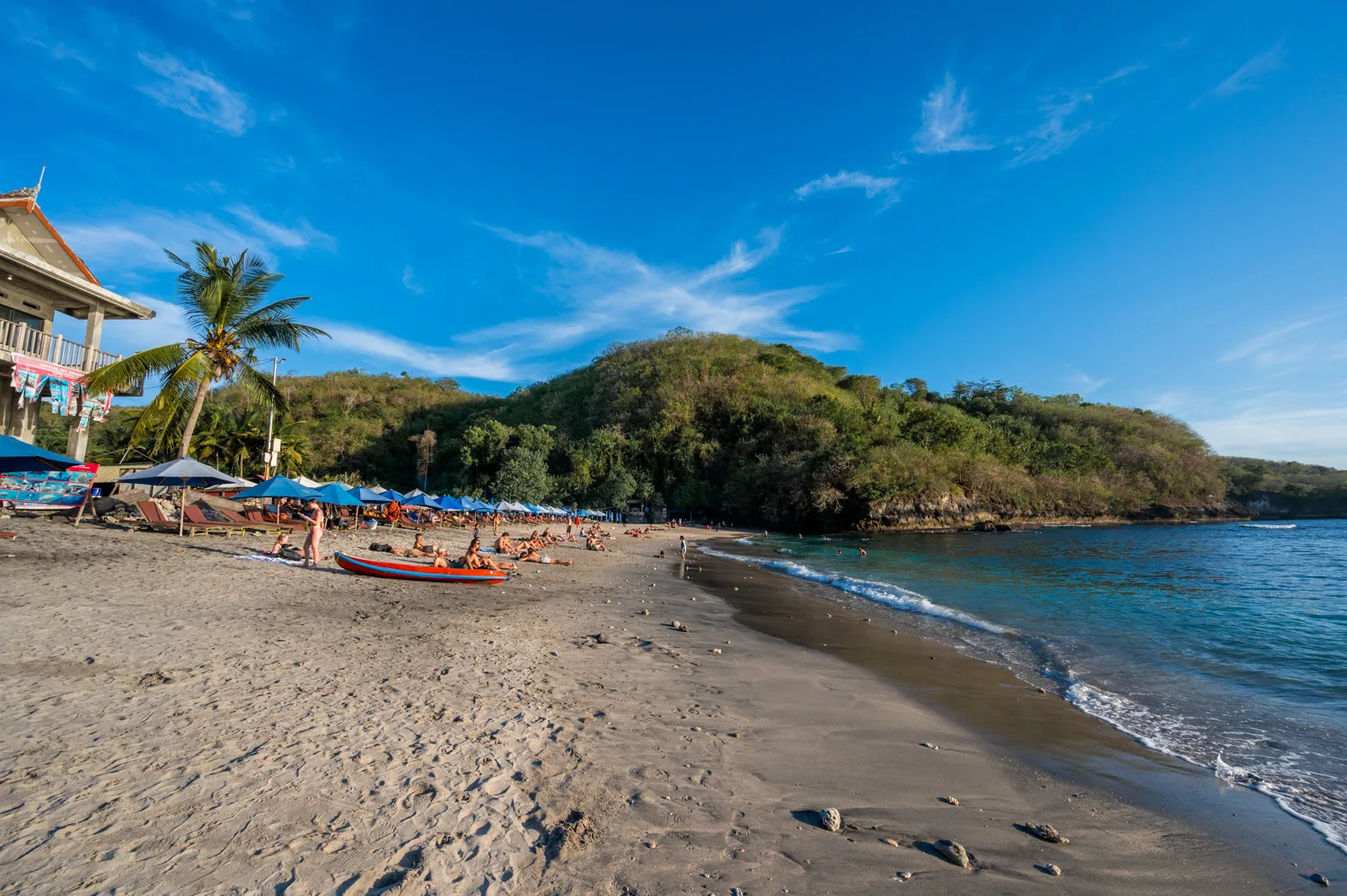 Südlicher Abschnitt der Crystal Bay zum Sonnenuntergang