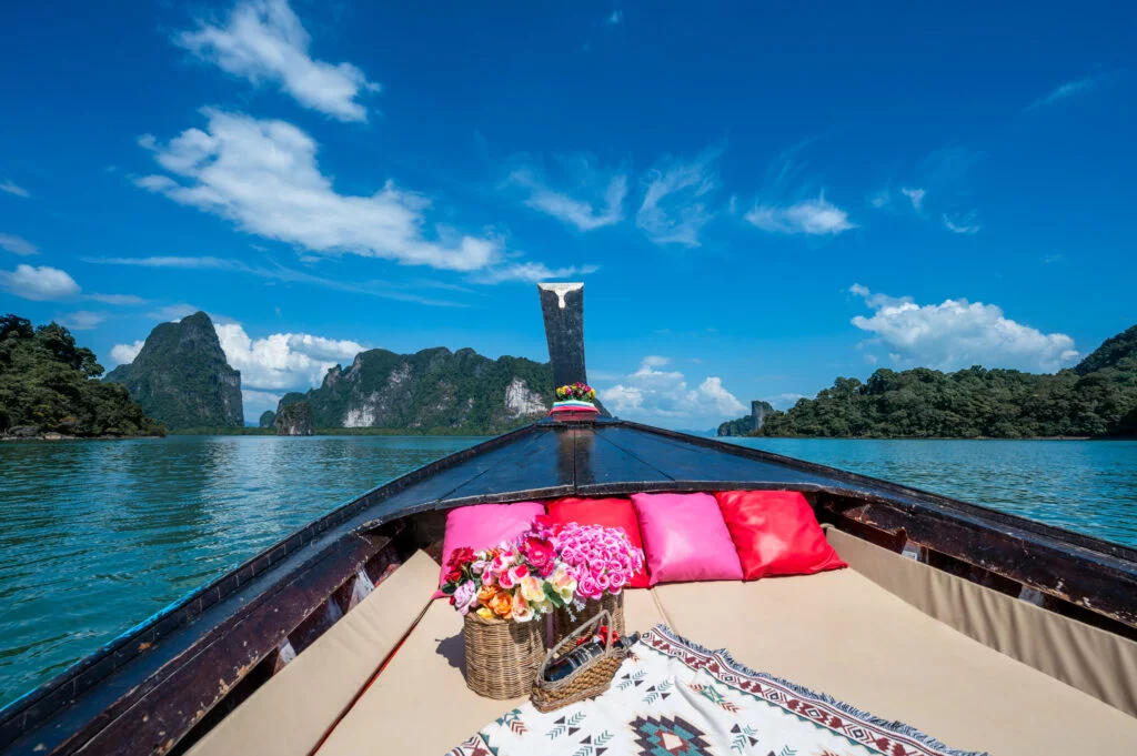 Unser Longtailboot auf der Tour durch die Phang Nga Bucht