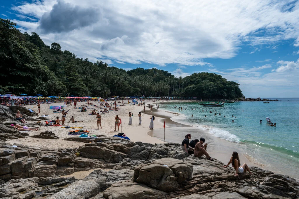 Viele Touristen am Freedom Beach