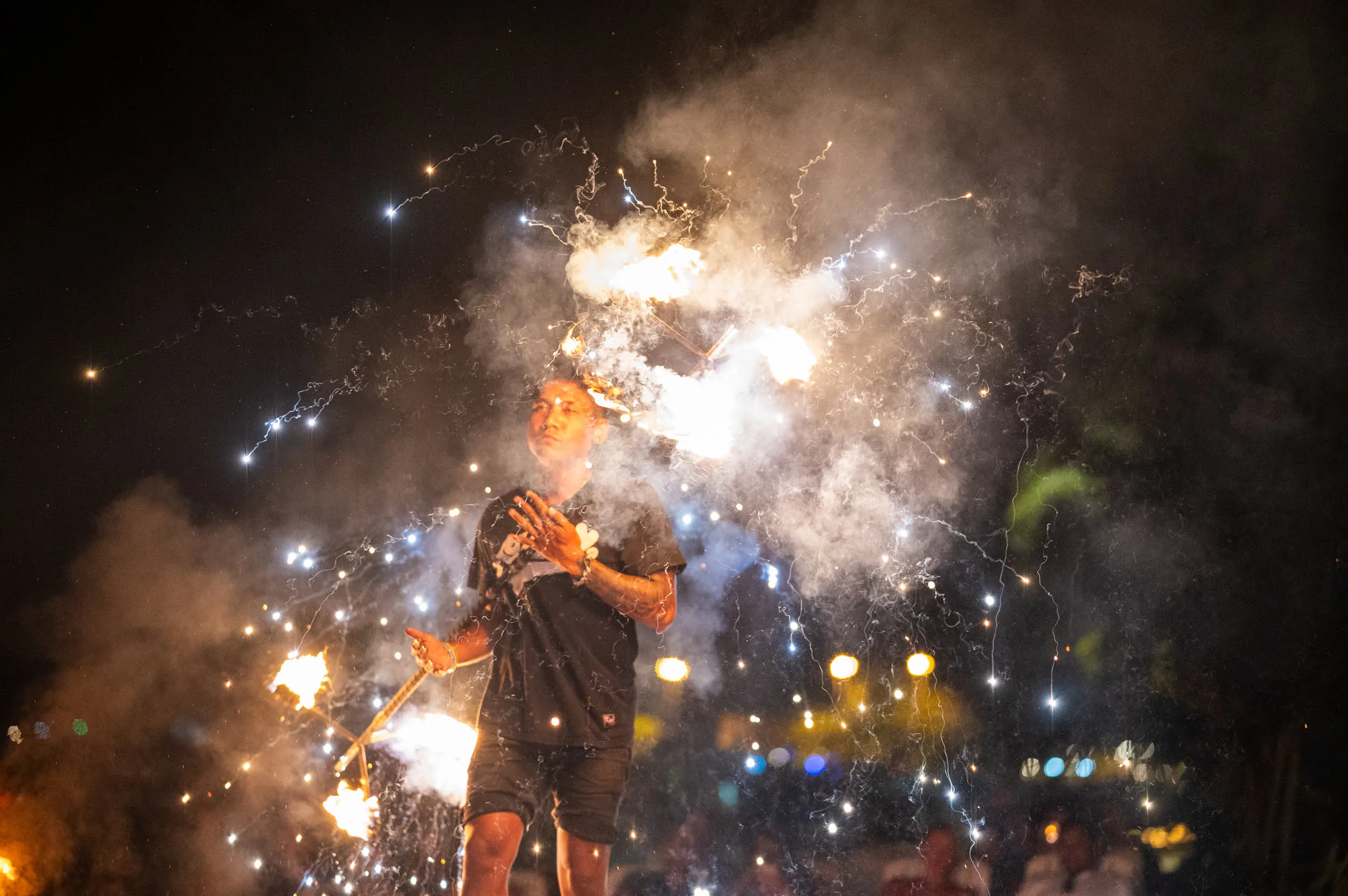phuket urlaub (50) Feuershow auf Koh Phi Phi