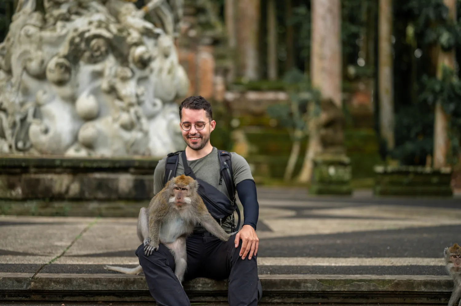 nils alexander kemna im sangeh monkey forest auf bali