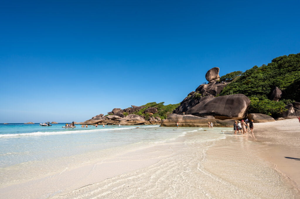 Touristen in der Donald Duck Bay