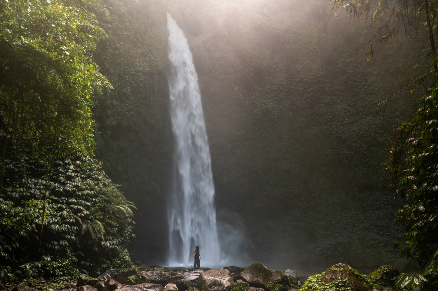 ubud hotels (8) Ich am Nung Nung Waterfall nordwestlich von Ubud