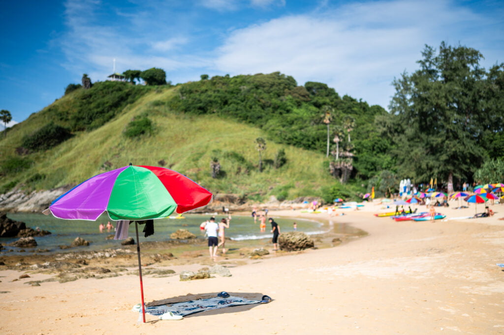 Sonnenschirm am Ya Nui Beach